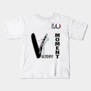 Dynamic France Football Player Pose V2-4 Kids T-Shirt